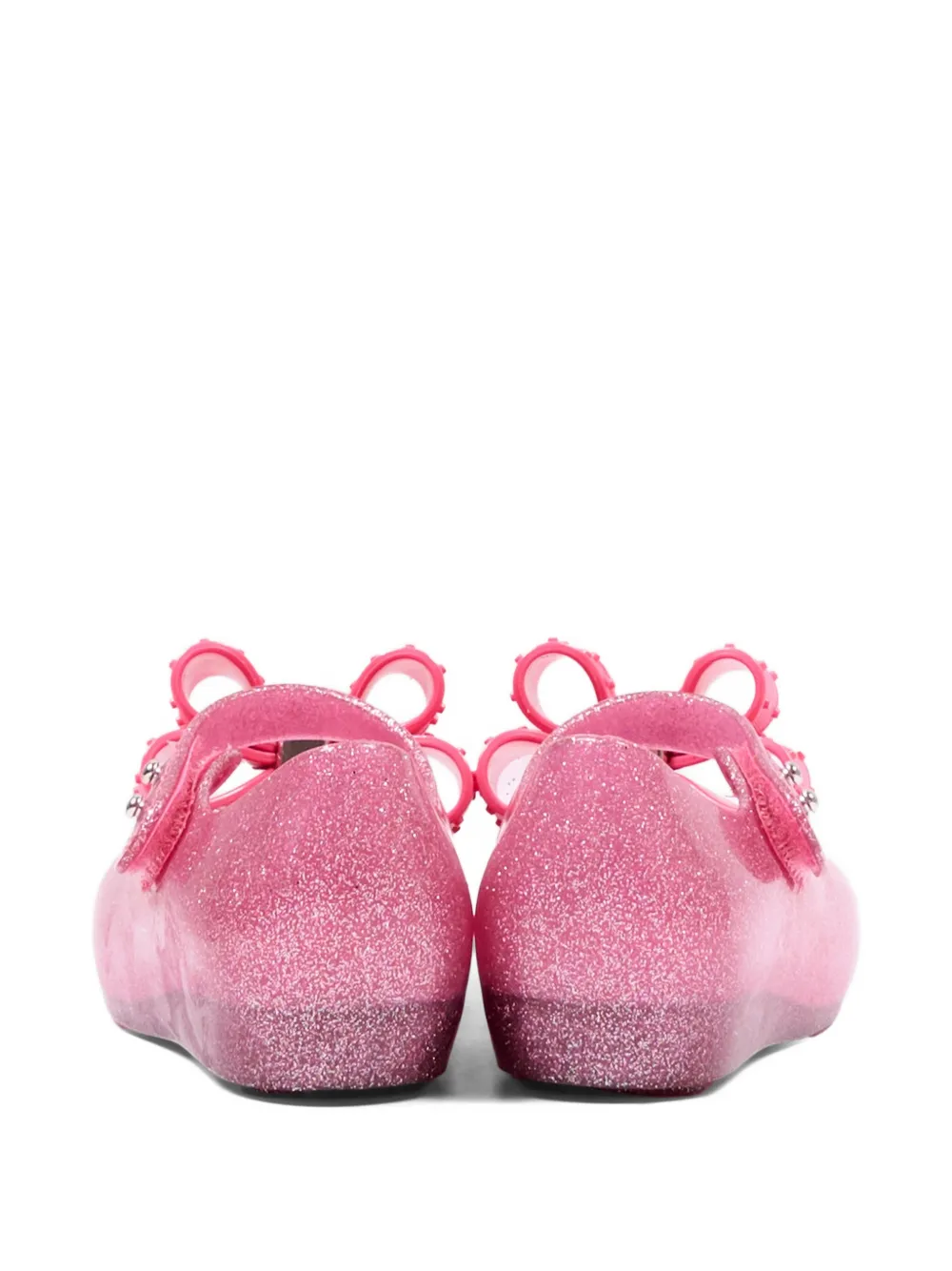 Mini Melissa Ultragirl Classic Bow glitter bow-detail ballet flats Roze