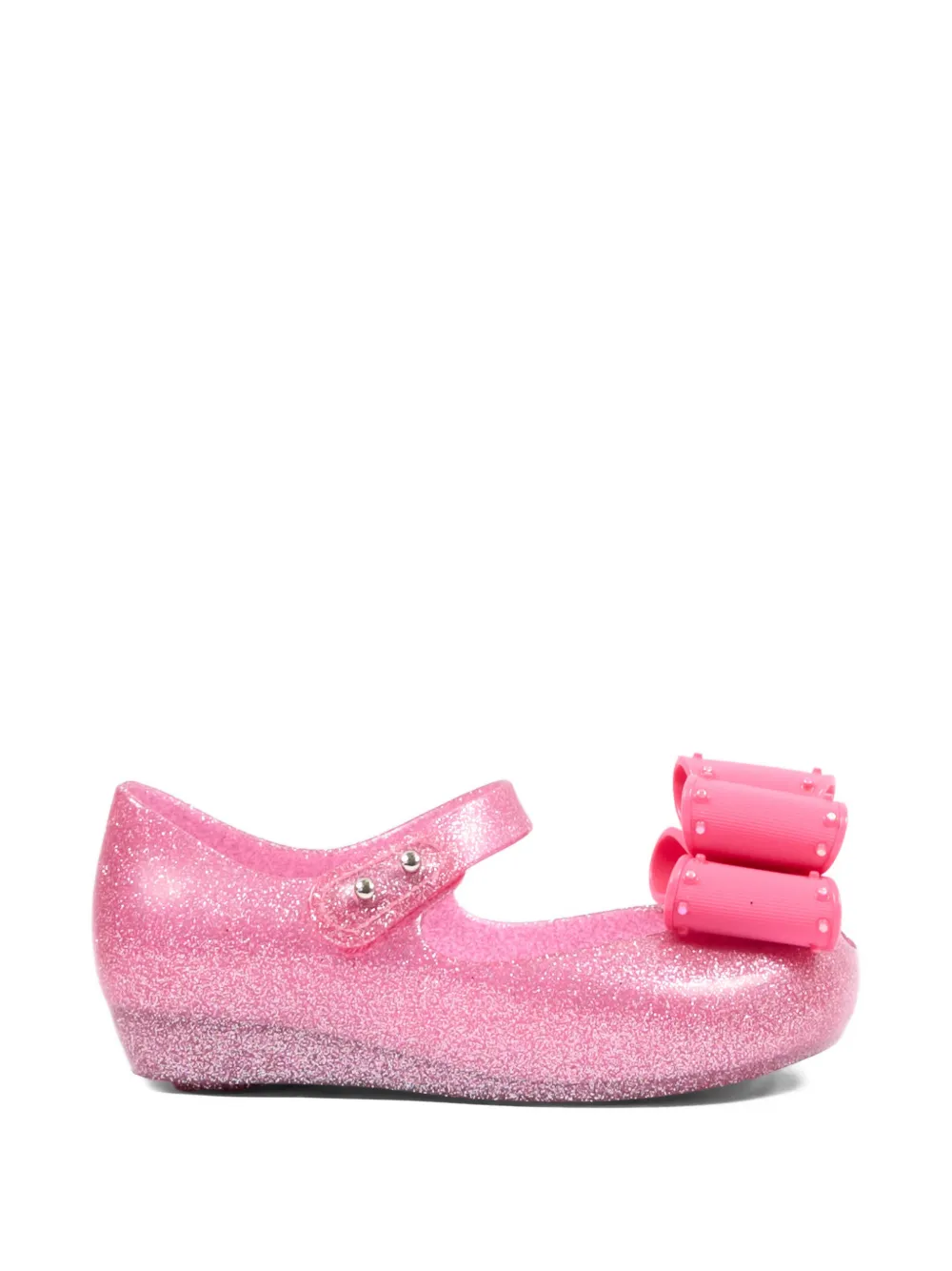 Mini Melissa Ultragirl Classic Bow glitter bow-detail ballet flats Roze