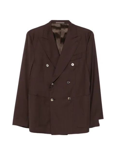 Caruso double-breasted peak-lapel jacket