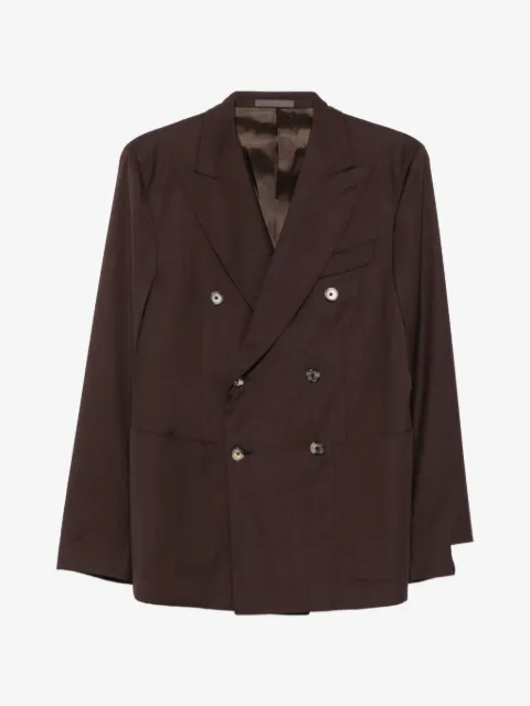 Caruso double-breasted peak-lapel jacket