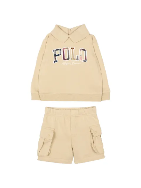 POLO RALPH LAUREN KIDS logo-patch short set