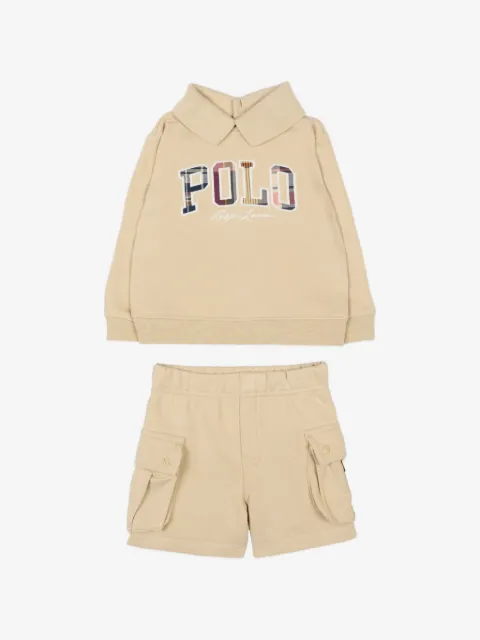 POLO RALPH LAUREN KIDS logo-appliqué cargo set