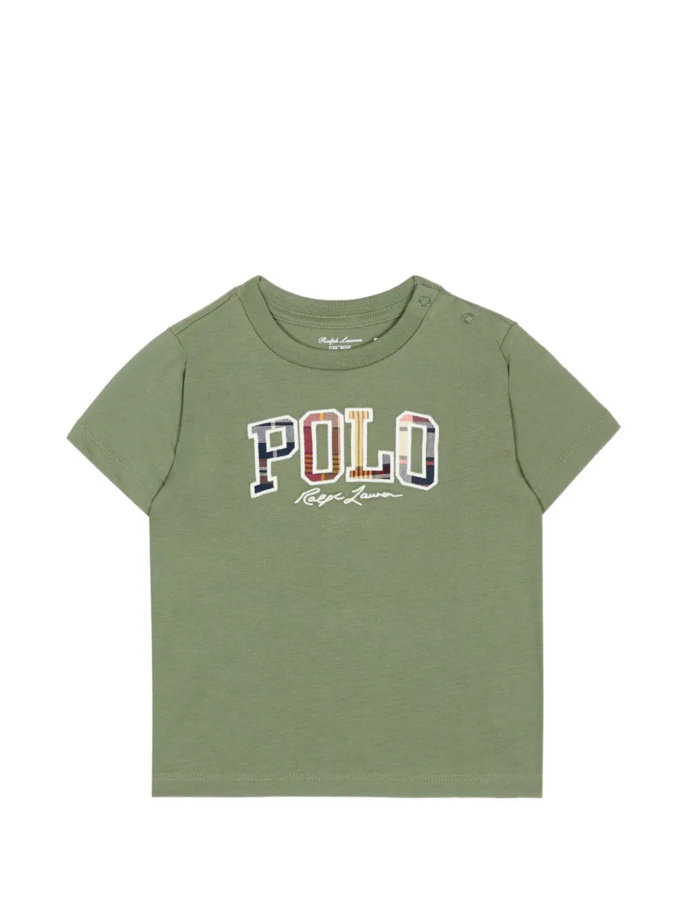 POLO RALPH LAUREN KIDS logo-patch T-shirt - Verde