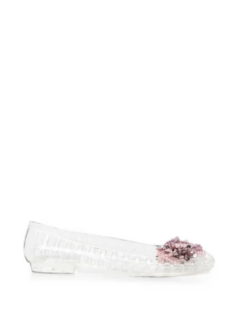 HEAVENLY JELLY bead-embellished flat pumps