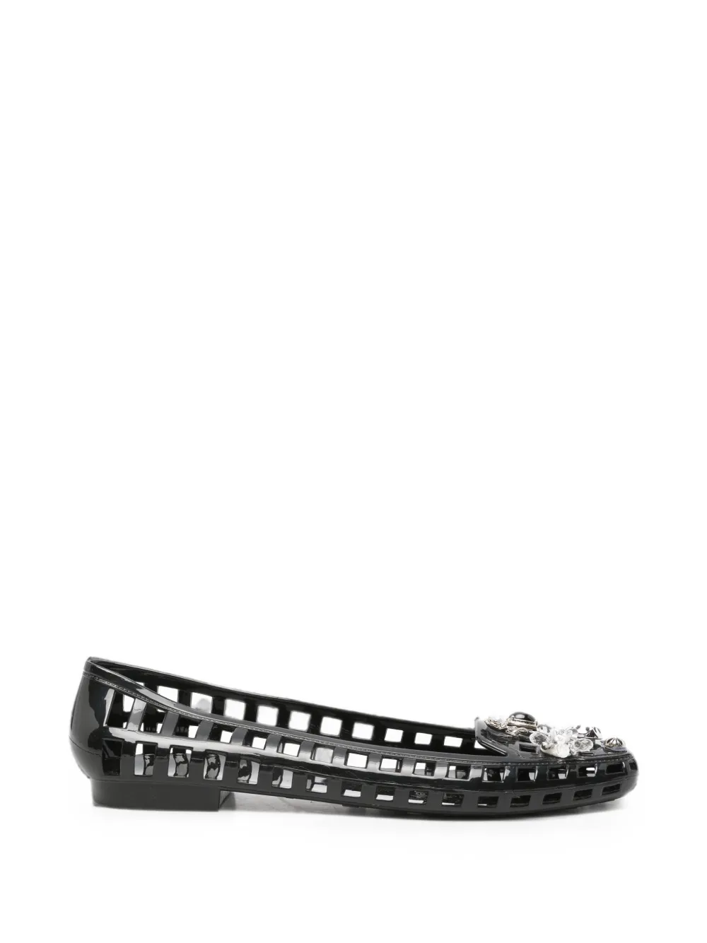 HEAVENLY JELLY crystal-embellished flat pumps