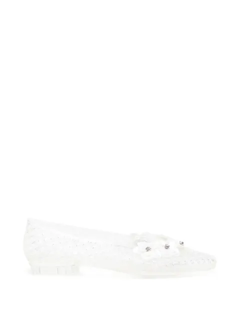 HEAVENLY JELLY flower-embellished flat pumps