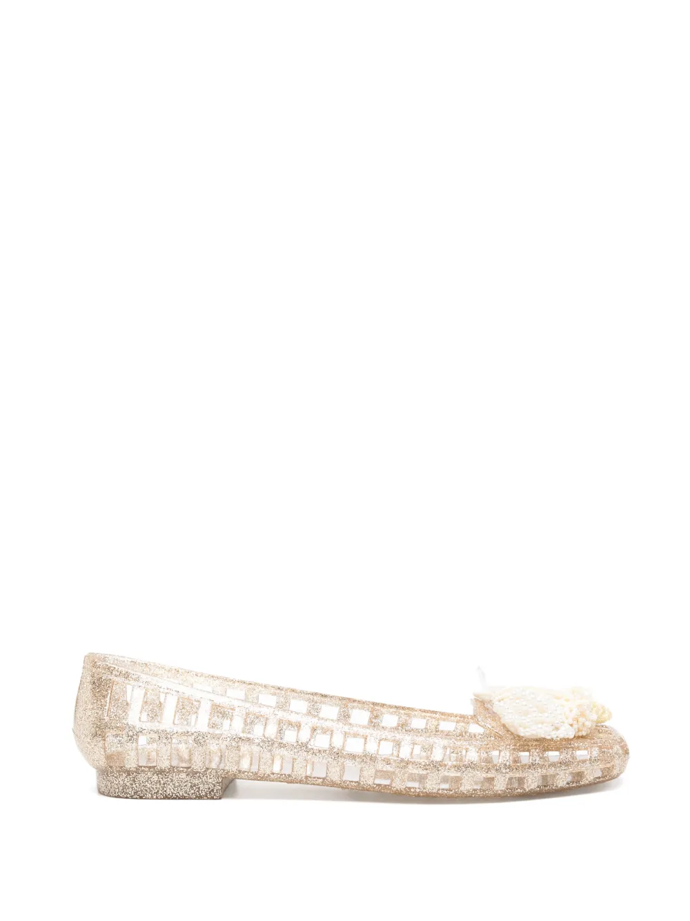 HEAVENLY JELLY glitter-embellished flat pumps · 36