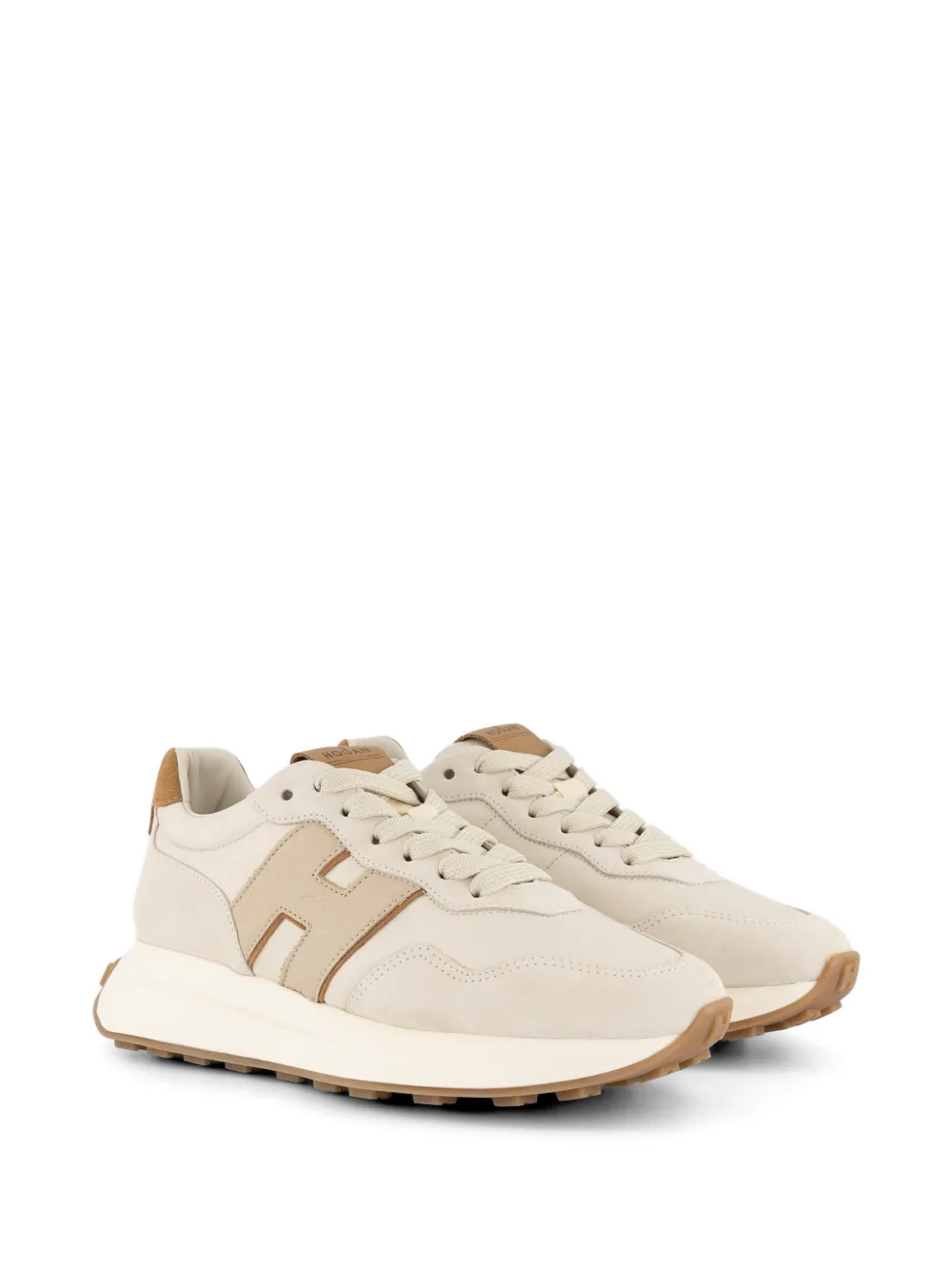 Hogan H-logo panelled sneakers - Nude