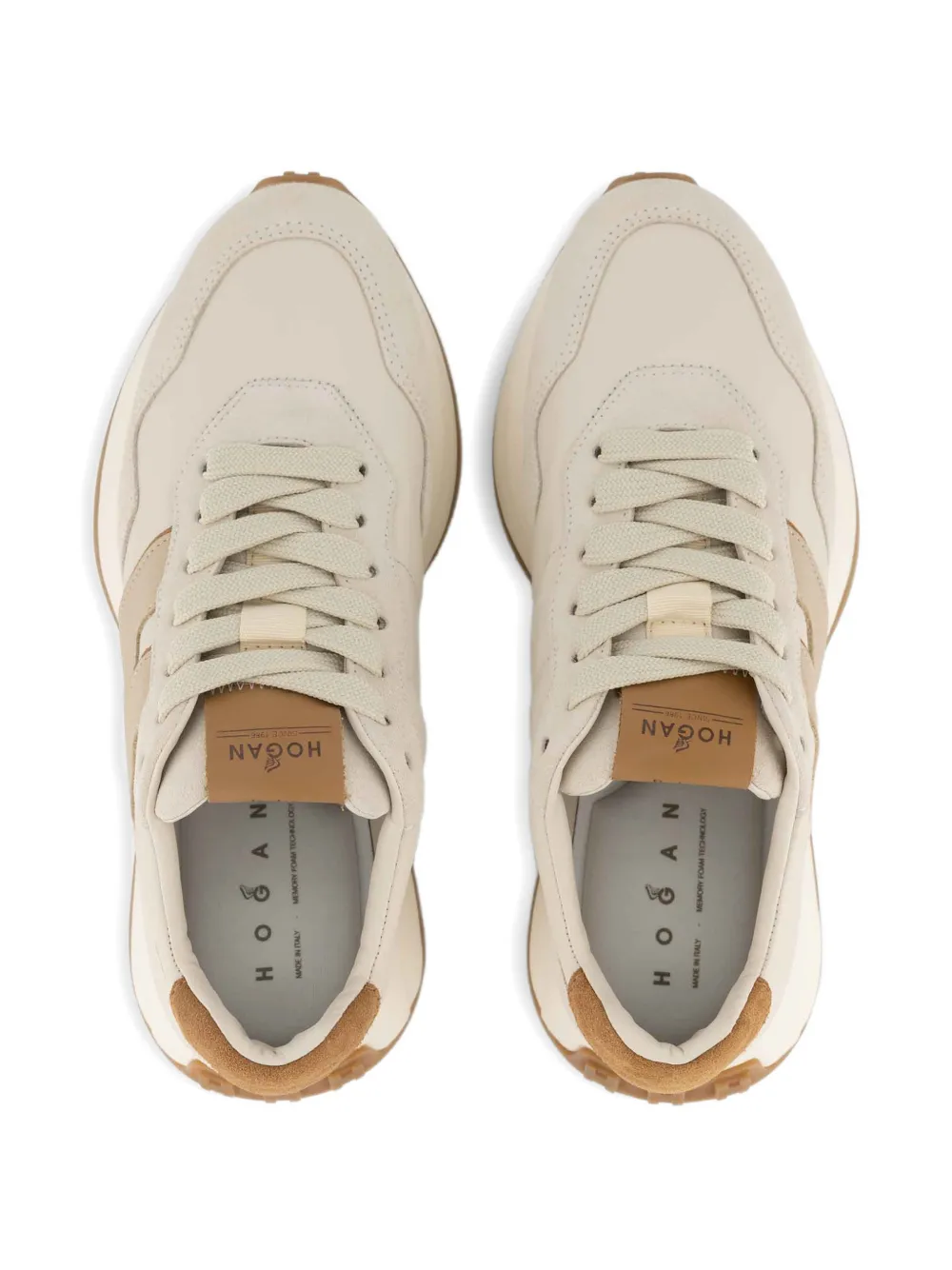 Hogan H-logo panelled sneakers Beige