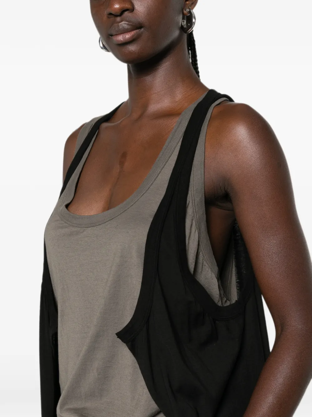 Rick Owens Sliced Pony gilet Zwart