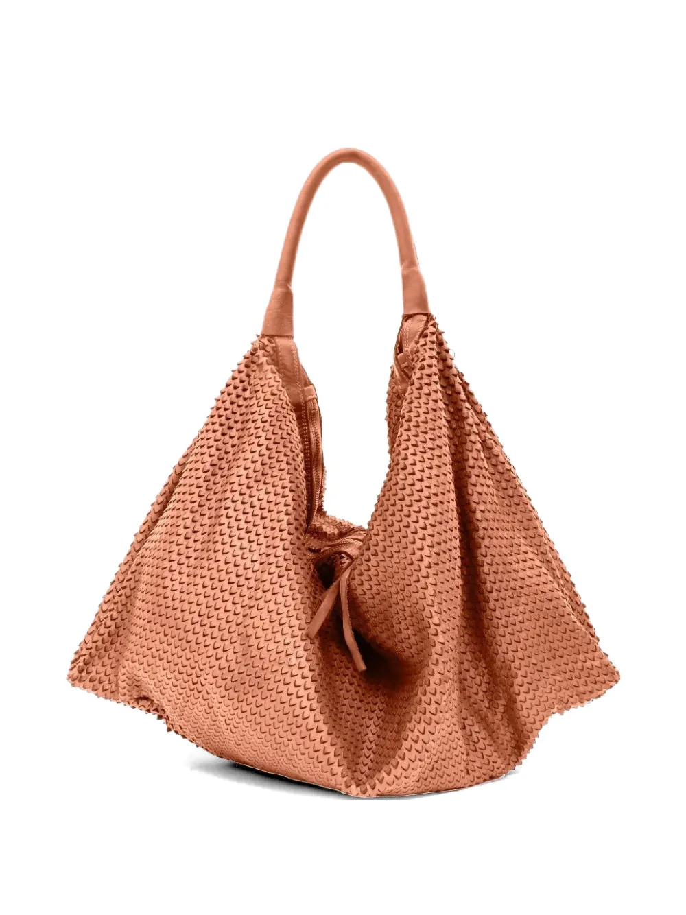 SOMMET Aura Triangulino laser-cut leather shoulder bag - Marrone
