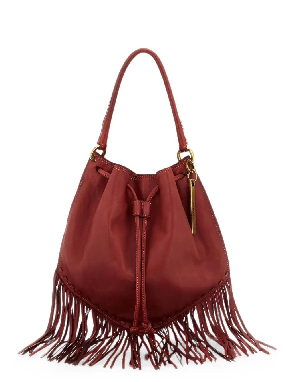 Caterina Lucchi Adelaide fringe-trimmed leather shoulder bag - Rosso
