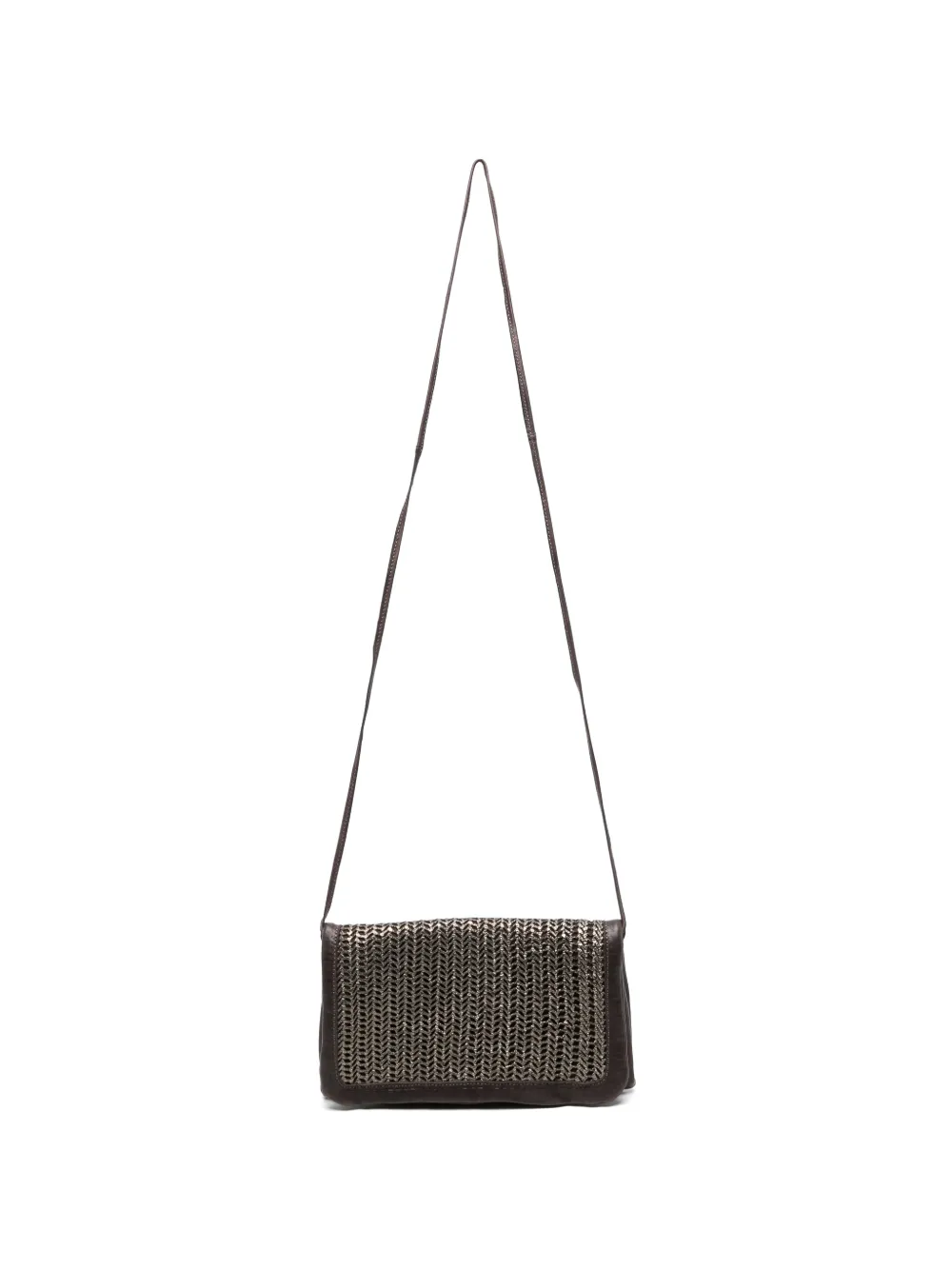 SOMMET laser-cut crossbody bag - Marrone