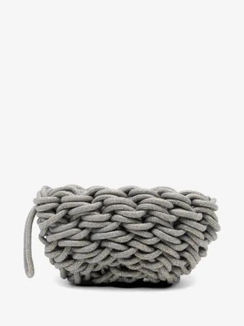 Alienina Lina woven-rope clutch