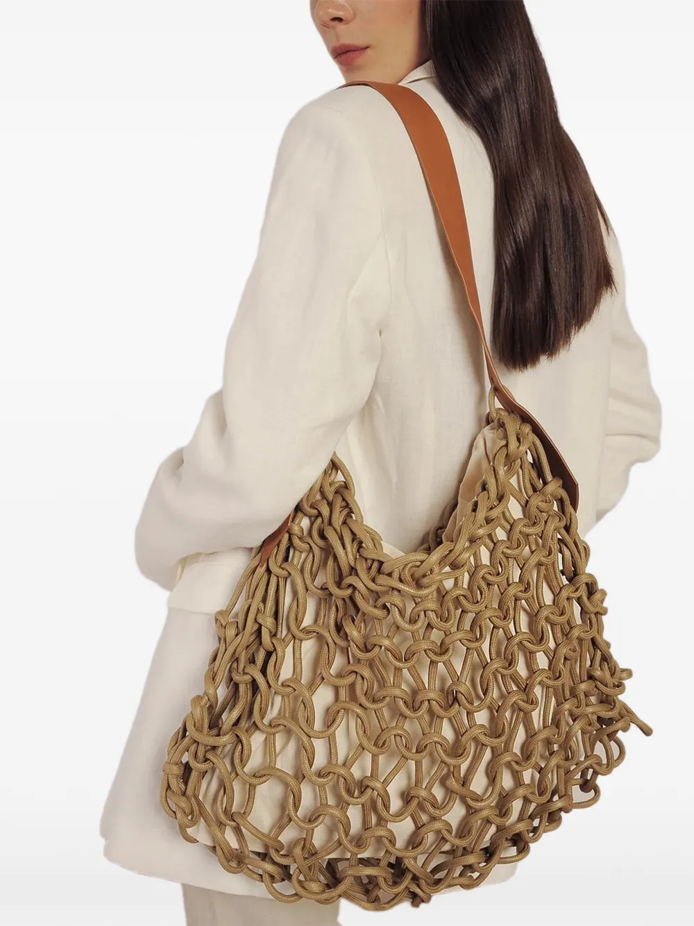  Alienina Borsa Tote Alia Intrecciata - Marrone 