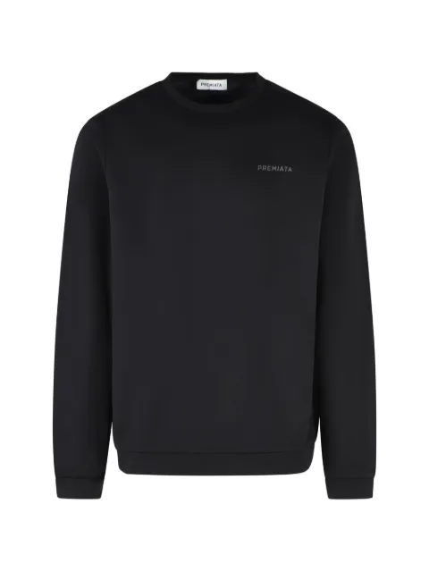 Premiata logo-print ribbed-neck sweater
