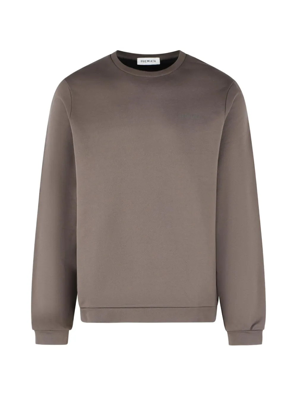 Premiata logo-print ribbed-trim sweater - Marrone