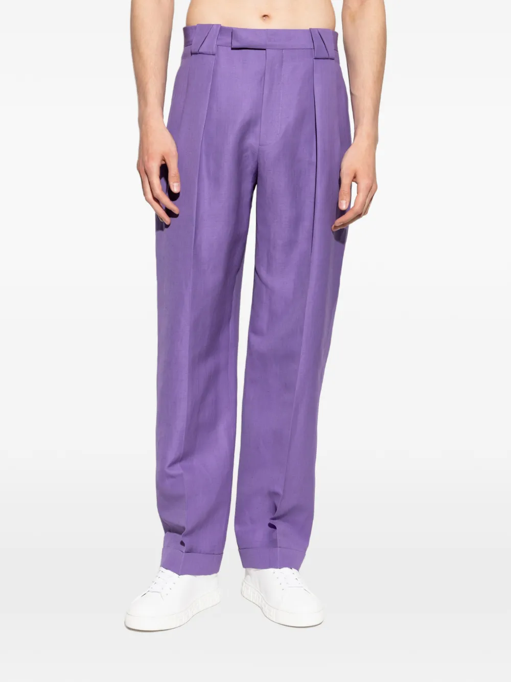 Versace Cropped plooibroek Paars
