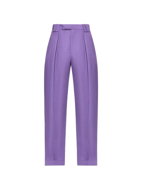 Versace pleated pressed-crease trousers