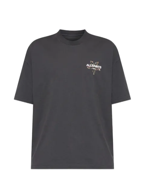 AllSaints Pentacle floral-logo T-shirt