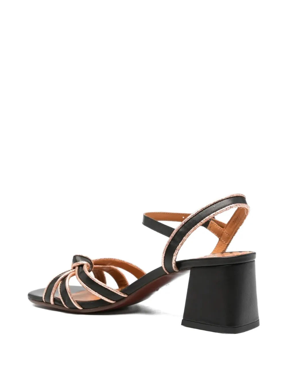 Chie Mihara Leilah knot-detail crossover sandals Zwart