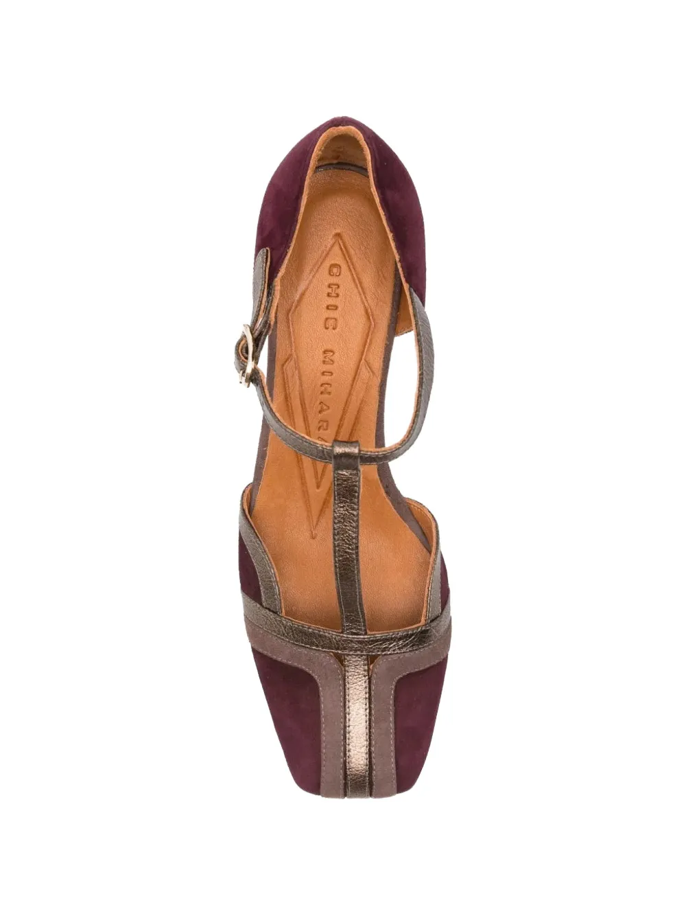 Chie Mihara Volai T-bar square-toe pumps Paars