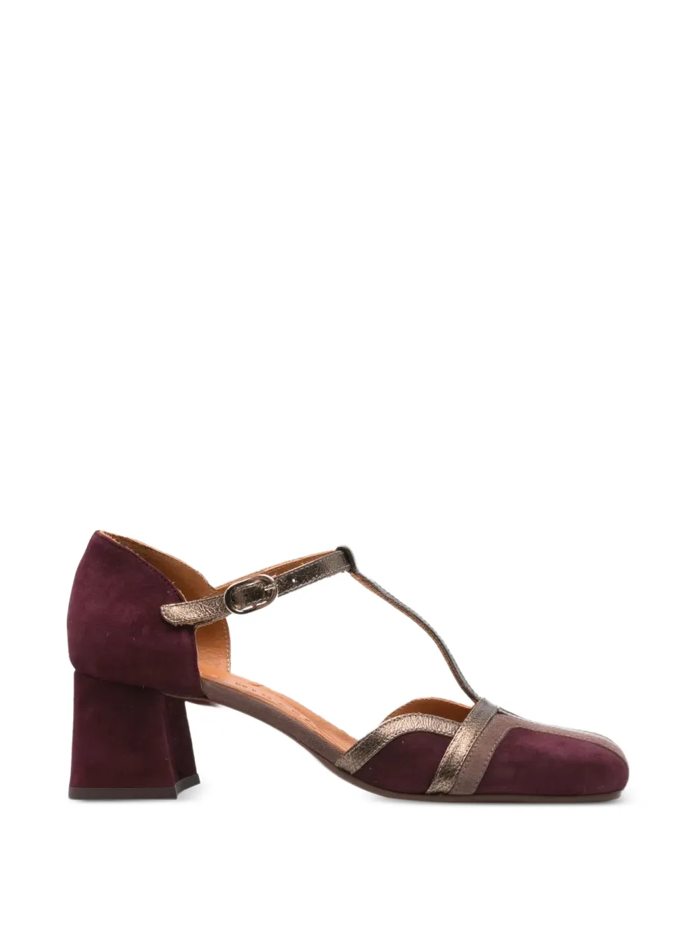 Chie Mihara Volai T-bar square-toe pumps Paars