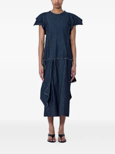 Limi Feu x Yohji Yamamoto ruffled midi dress