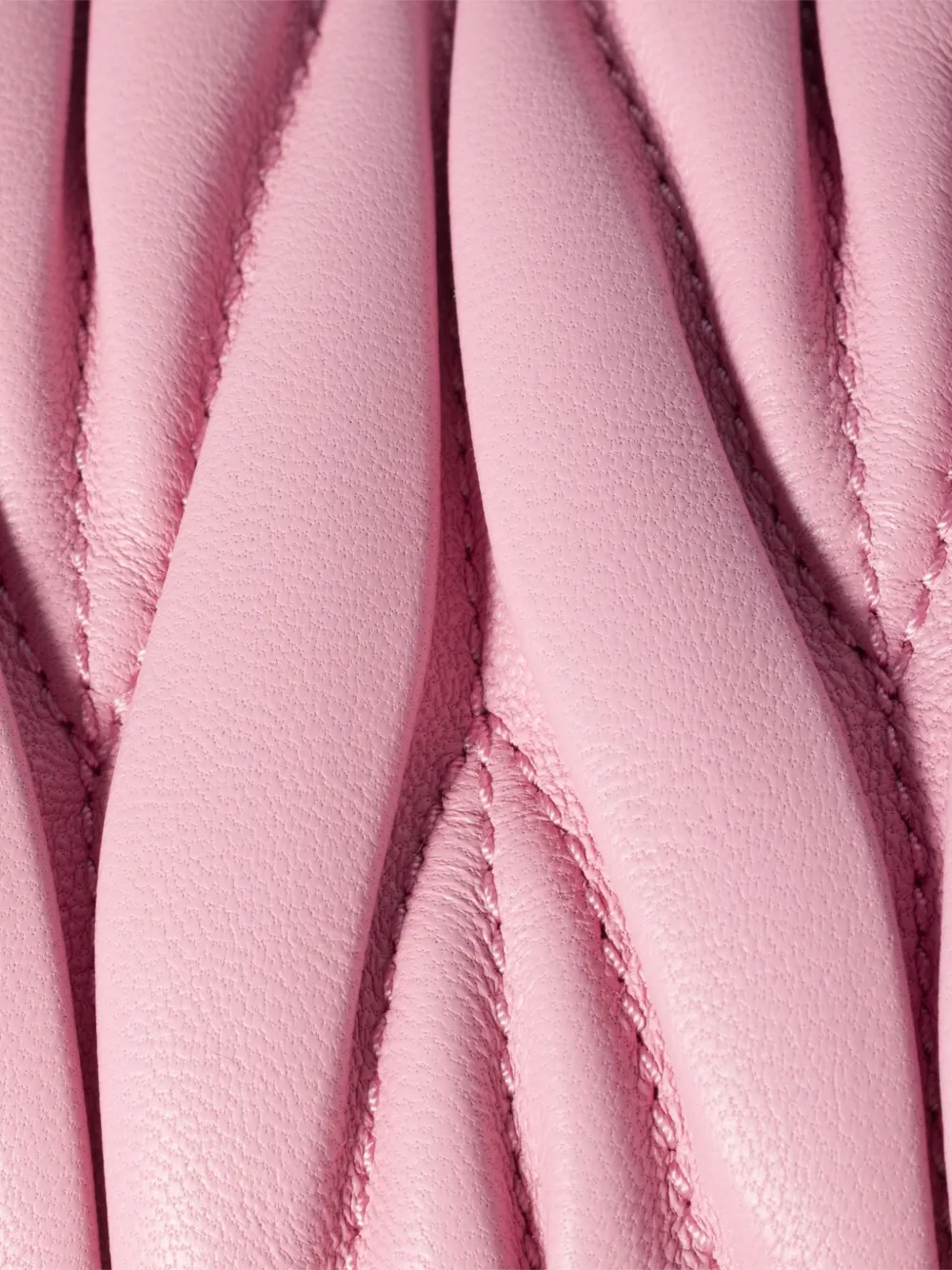 Miu Wander matelassé nappa leren shopper Roze