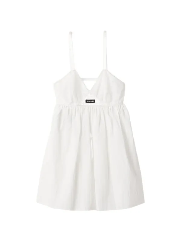 short off white lace dress Zahara Lace Overlay Thin Strap Mini Dress White