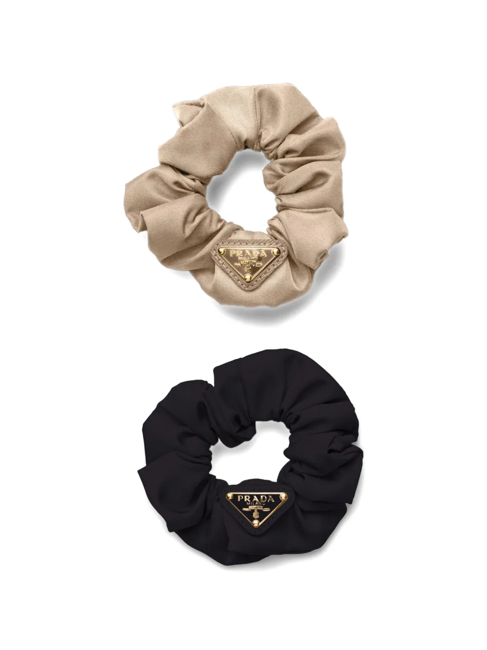 Prada Re-nylon Hair Bands In Neutral