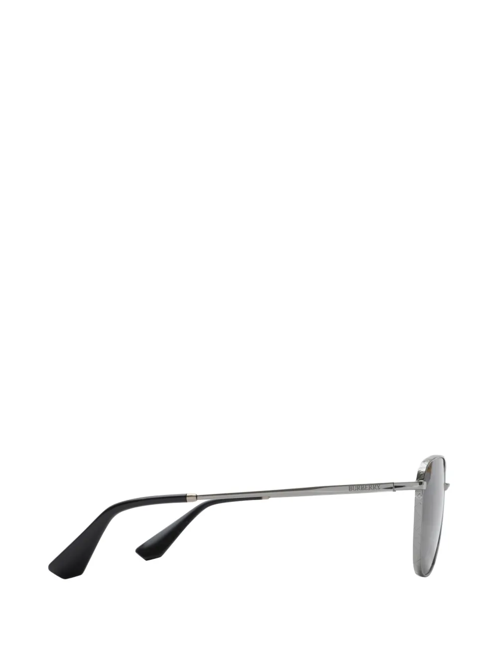 Burberry Eyewear Check zonnebril met vierkant metalen montuur Zilver
