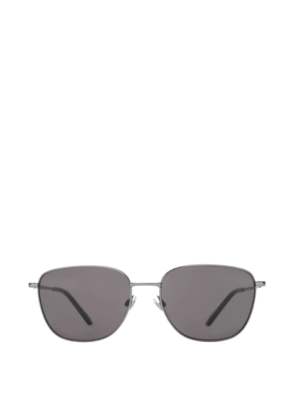 Burberry metal Check square sunglasses - Argento