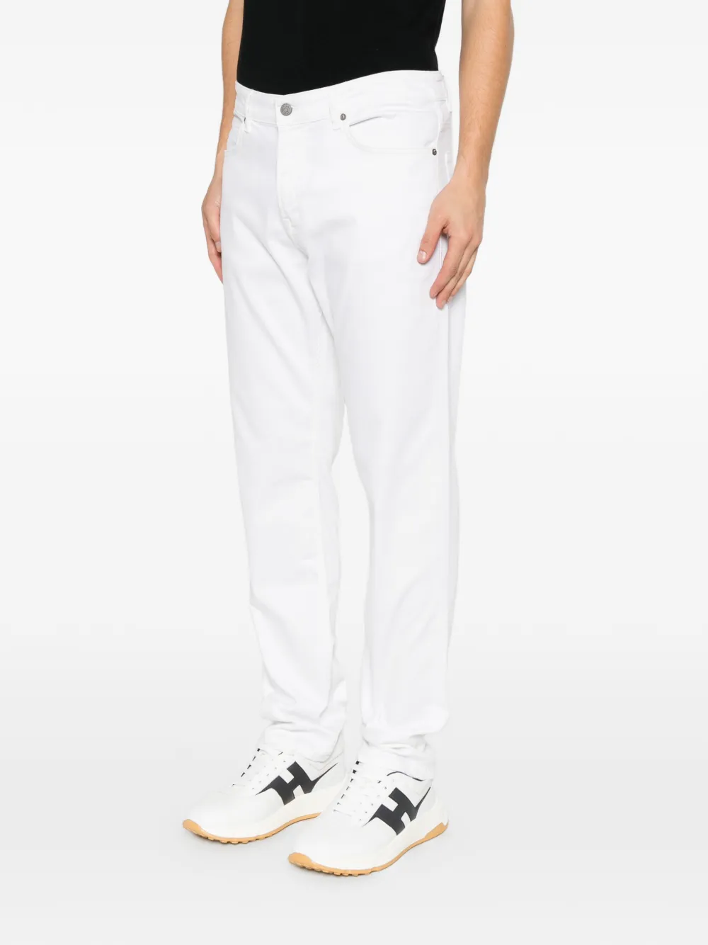 BOSS Jeans met logopatch Wit