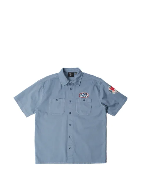 BY PARRA Gas Station logo-patch shirt