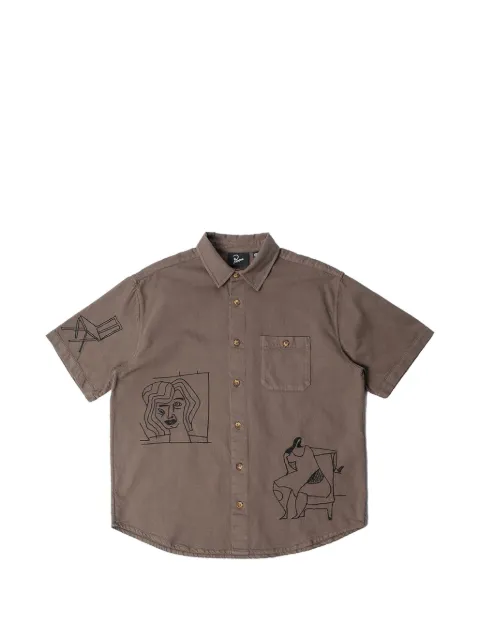 BY PARRA Crooked Face embroidered shirt