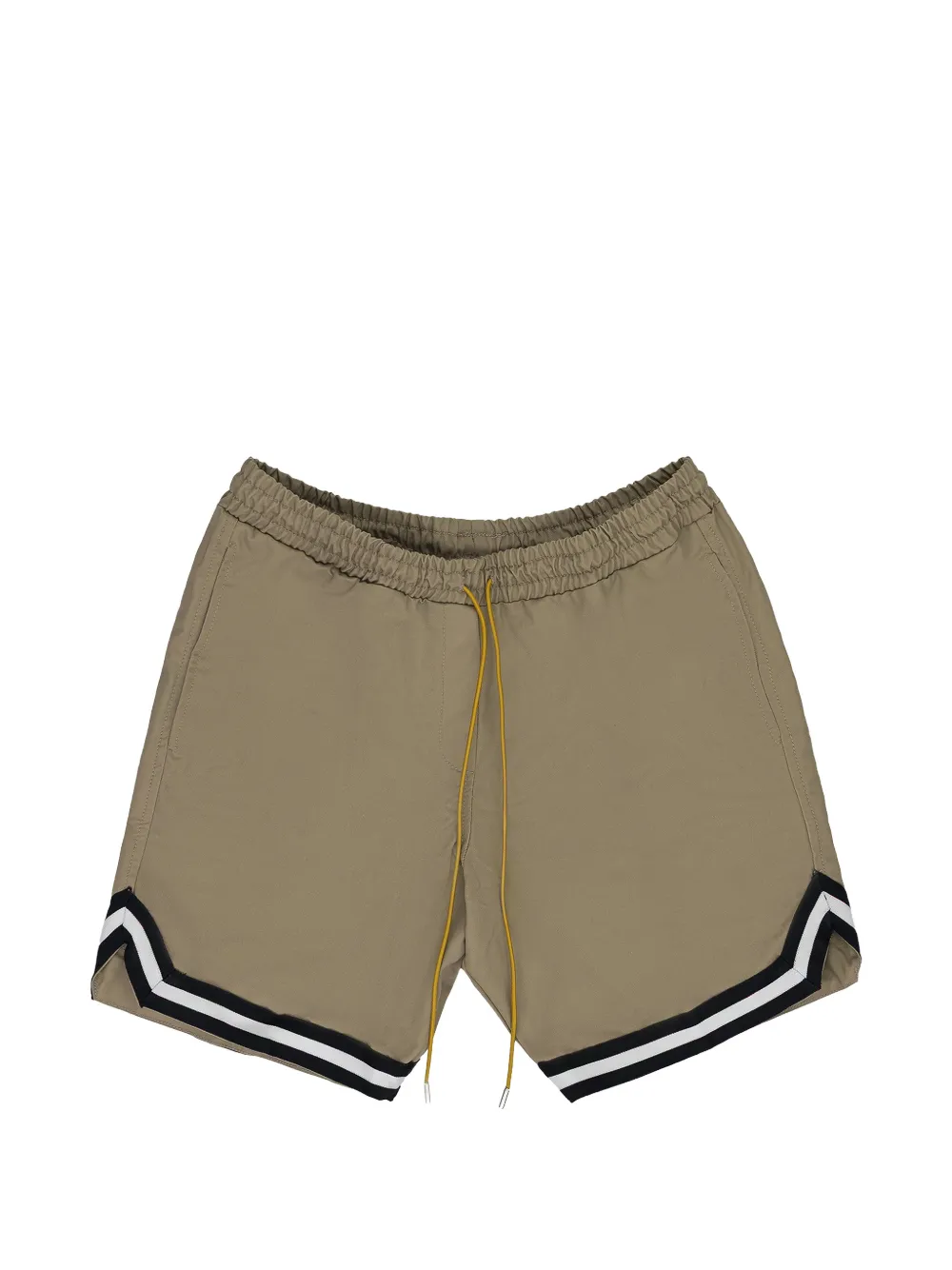 RHUDE striped-trim twill swim shorts - Grün