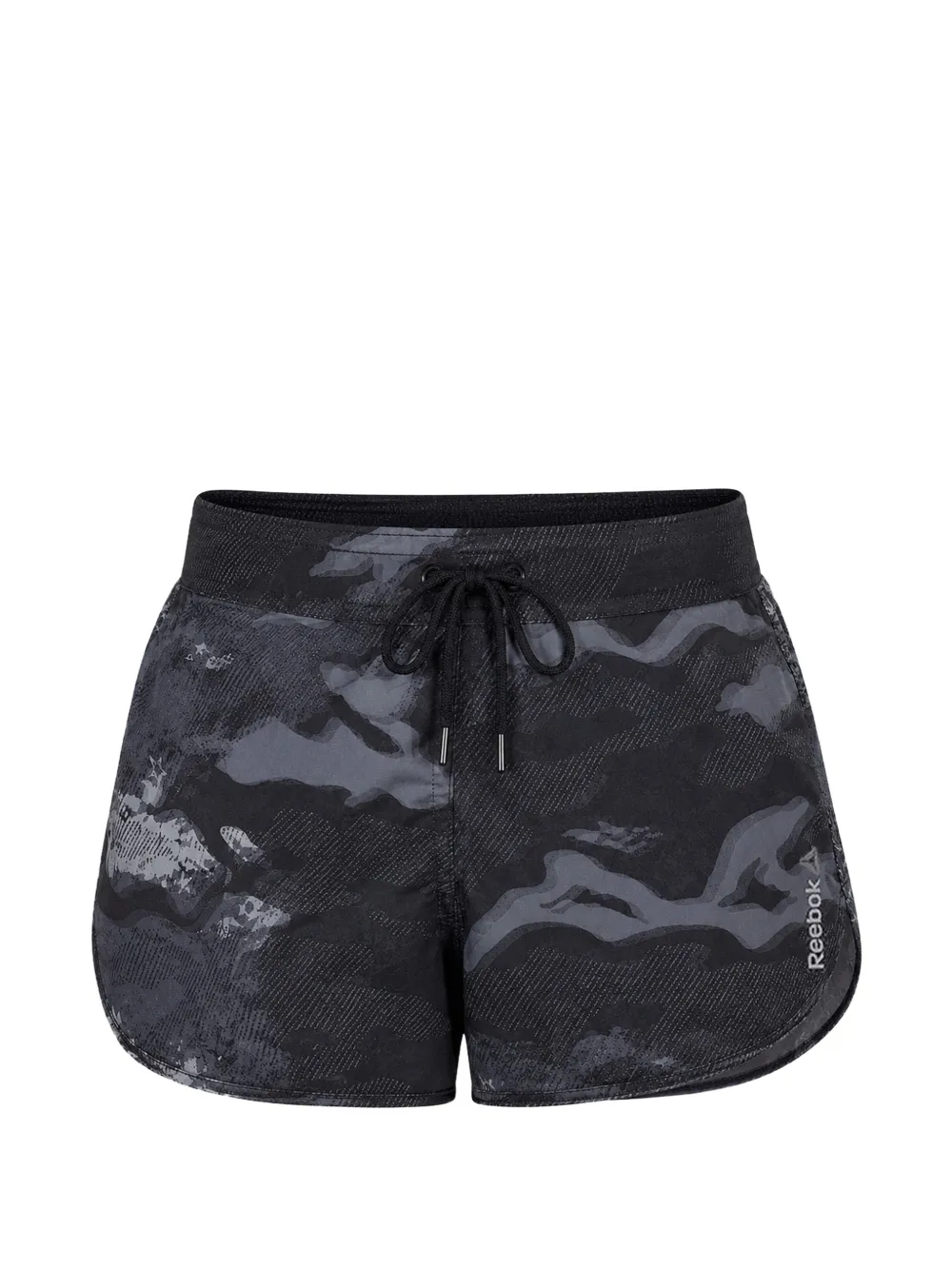 Reebok WOR Woven AOP Shorts mit Camouflage-Print - Schwarz