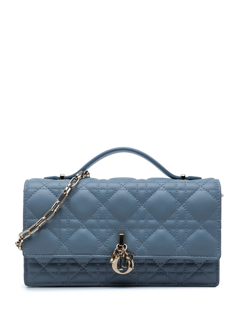 Christian Dior Pre-Owned 2023 Mini Lambskin Cannage My Dior satchel - Blu