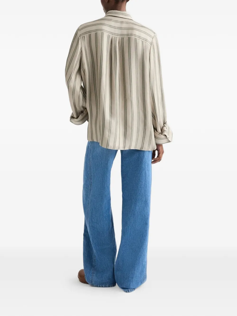 TWP Gestreept overhemd Beige