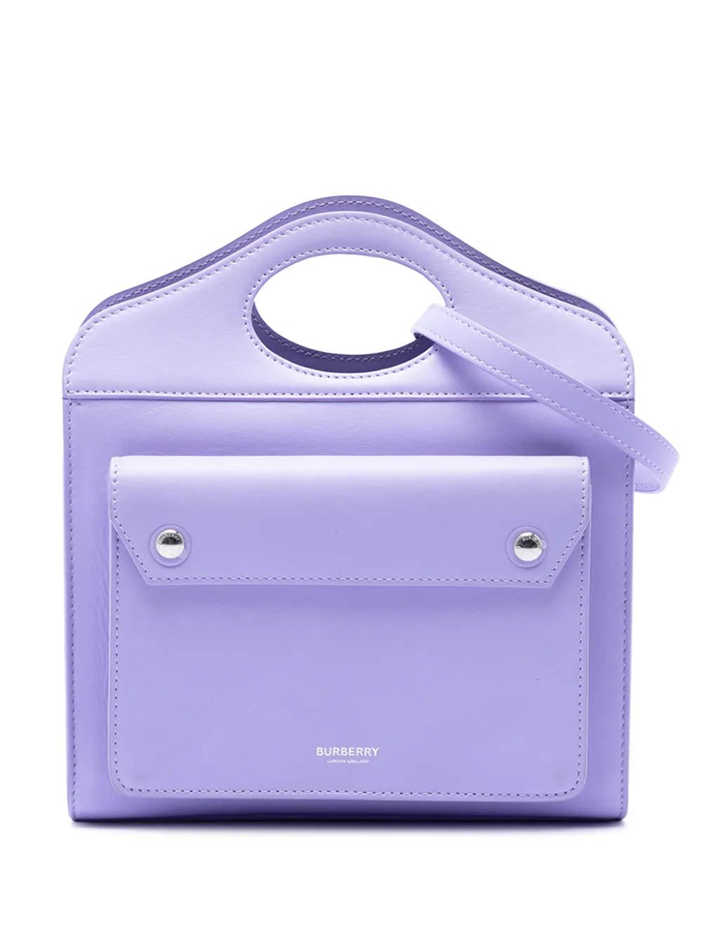 Burberry Pre-Owned 2018-2023 Mini Leather Pocket Tote satchel - Viola