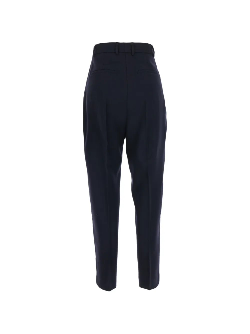 Jucca Broek met riemlussen en plooien Blauw