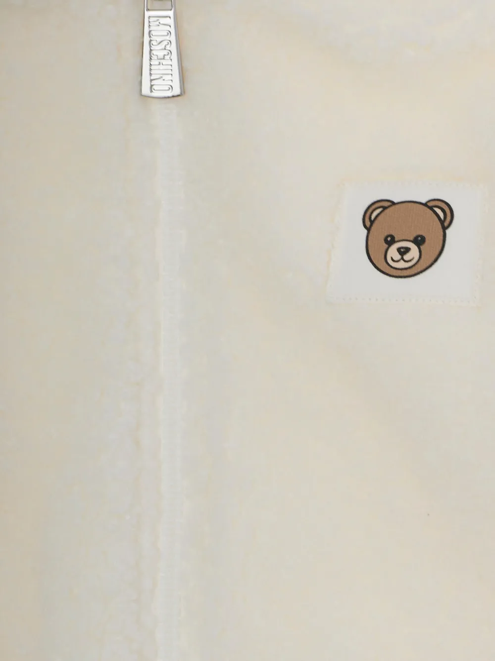 Moschino Kids teddy-ear hooded romper Beige