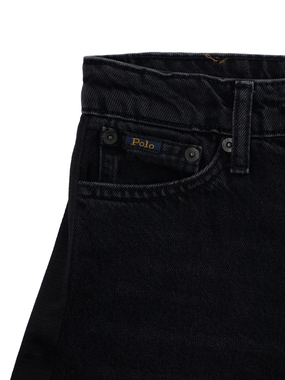 POLO RALPH LAUREN KIDS contrast-panel jeans Zwart