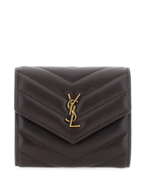 Saint Laurent Cassandre chevron-quilted wallet