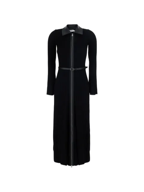 SIMKHAI  belted ribbed-knit midi dress