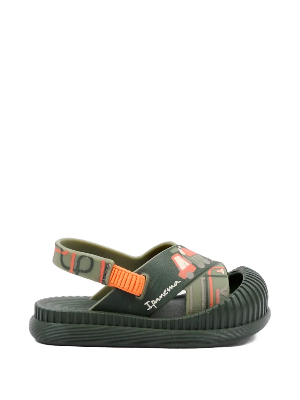 Ipanema Slingback sandalen met trekkerprint Groen