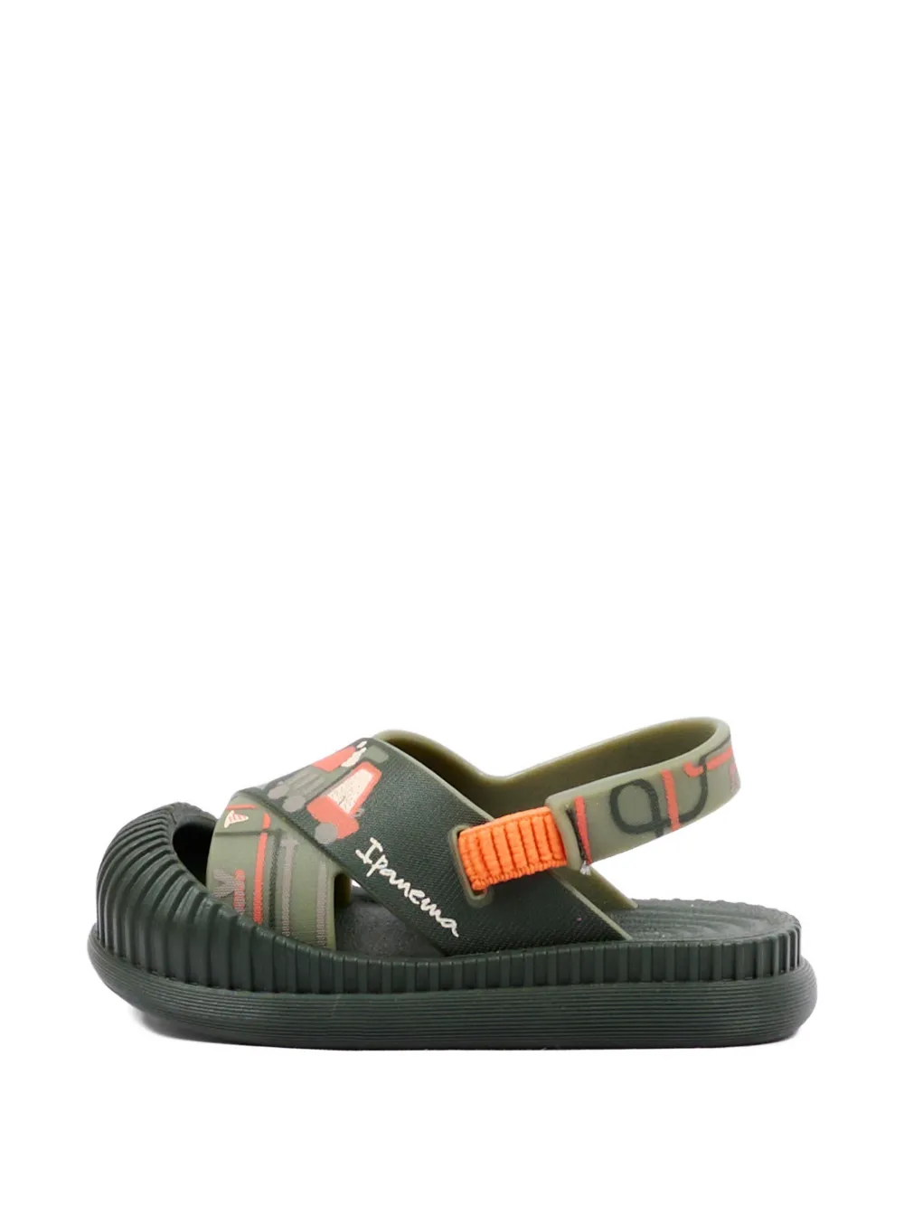 Ipanema Slingback sandalen met trekkerprint Groen