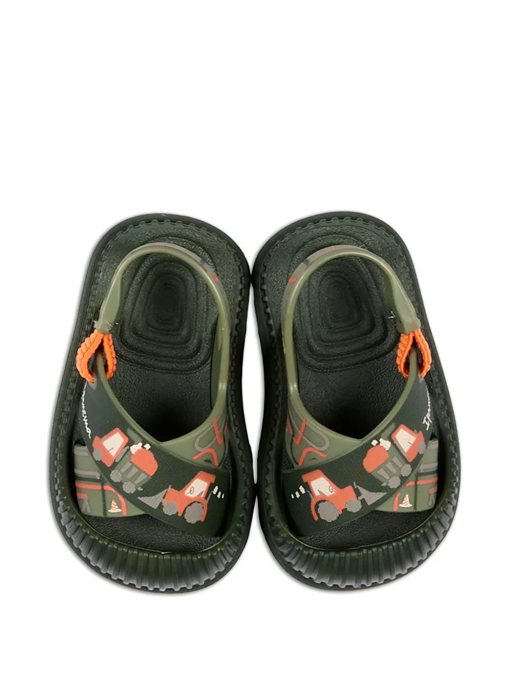 Ipanema Slingback sandalen met trekkerprint Groen