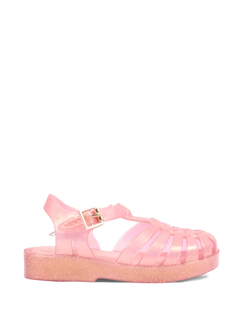 Mini Melissa Possession glitter-effect caged sandals Roze